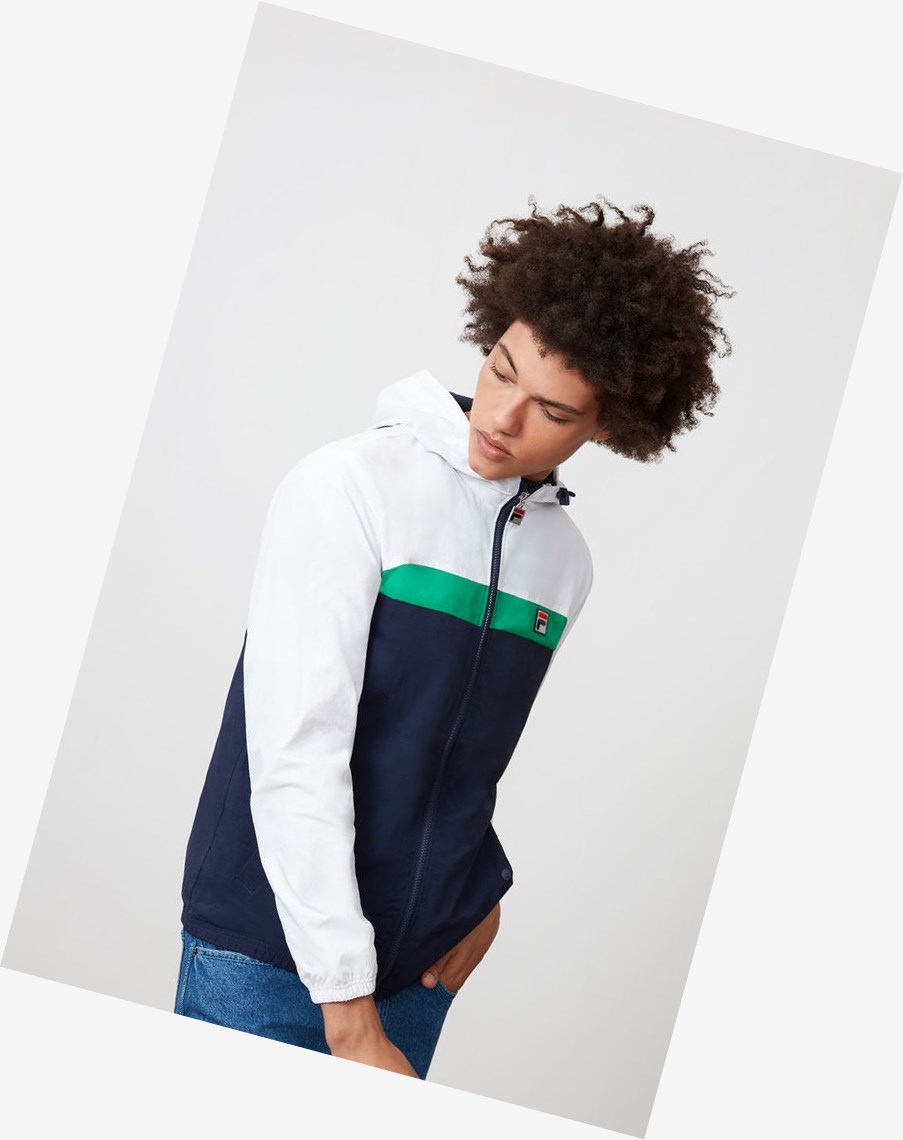 Fila Clipper Viento Jacket Wht/Navy/Jybn | 49MYQZNSD