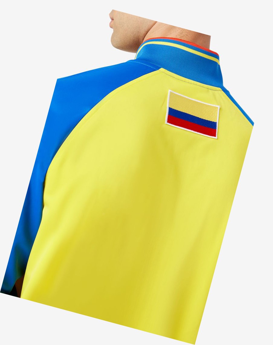 Fila Colombia Pista Jacket Amarillo Azules Rojas | 41CXISYFO