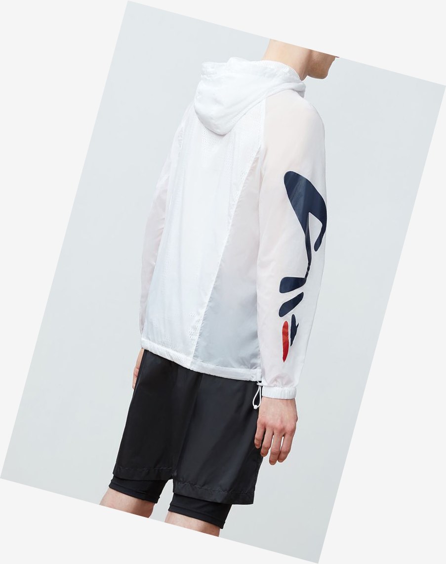 Fila Conrad Half Zip Jacket Wht/Peac/Cred | 92MZPJGUI