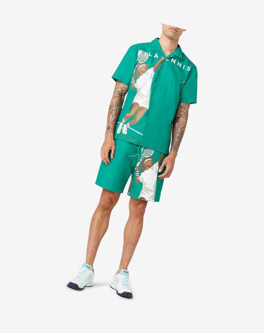 Fila Cook Seersucker Corta Verde | 18IYFSODE