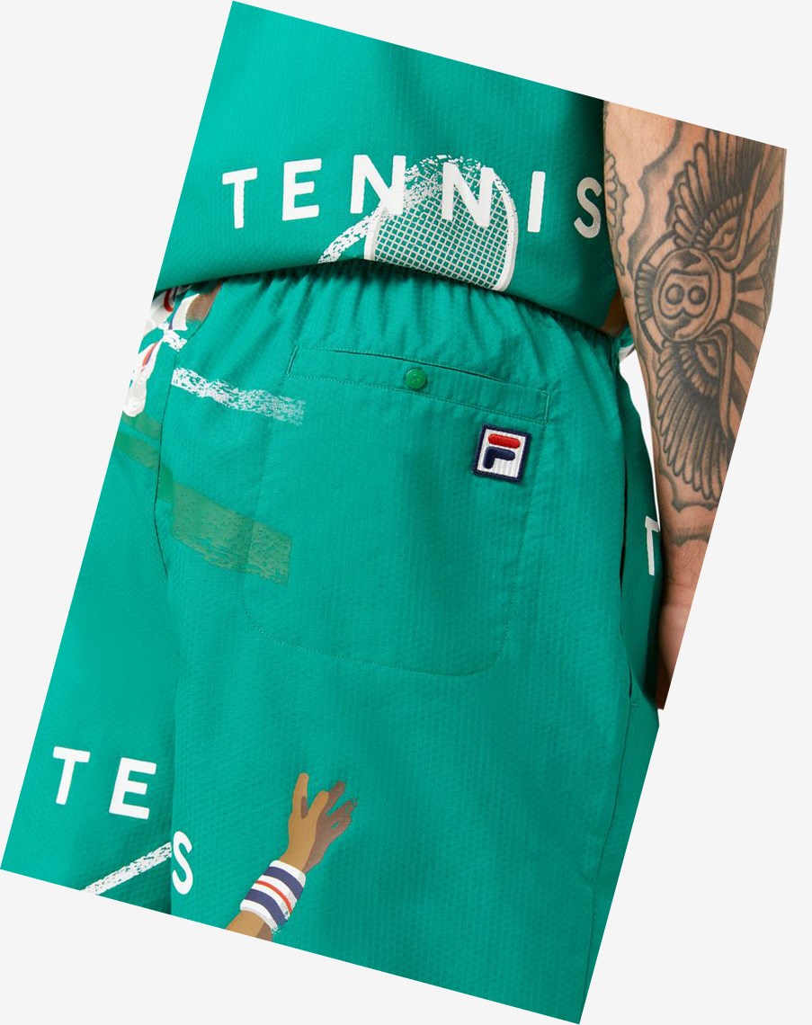 Fila Cook Seersucker Corta Verde | 18IYFSODE