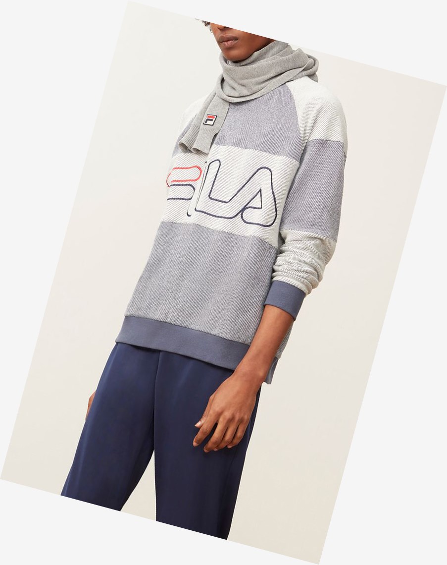 Fila Cooper Sweatshirt Peac/Wht/Cred | 97PEDSBYN