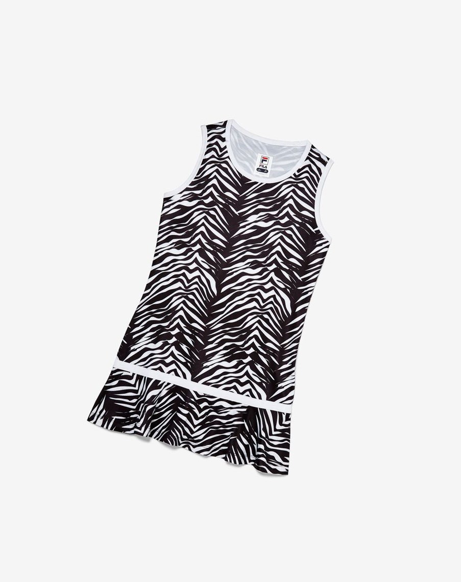 Fila Core Tenis Vestido 002 Zebra / Whie | 19IUAGTCX