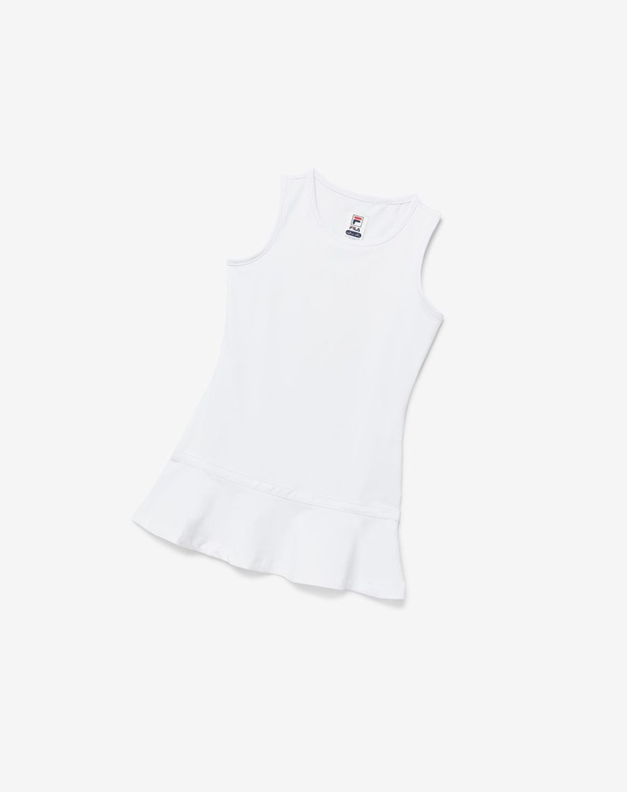 Fila Core Tenis Vestido Blancas | 53MOFRJZD