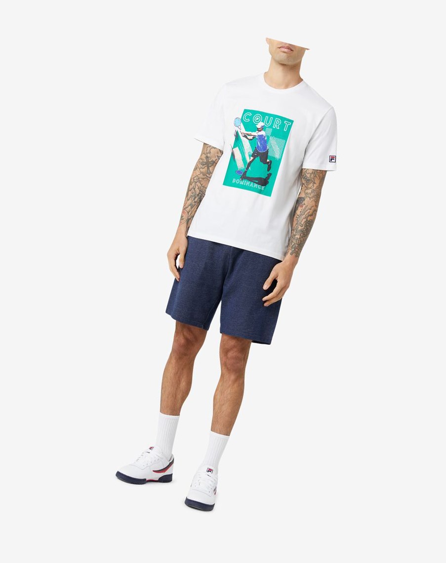 Fila Court Dominance Tee Blancas Verde | 56LGFZIQE