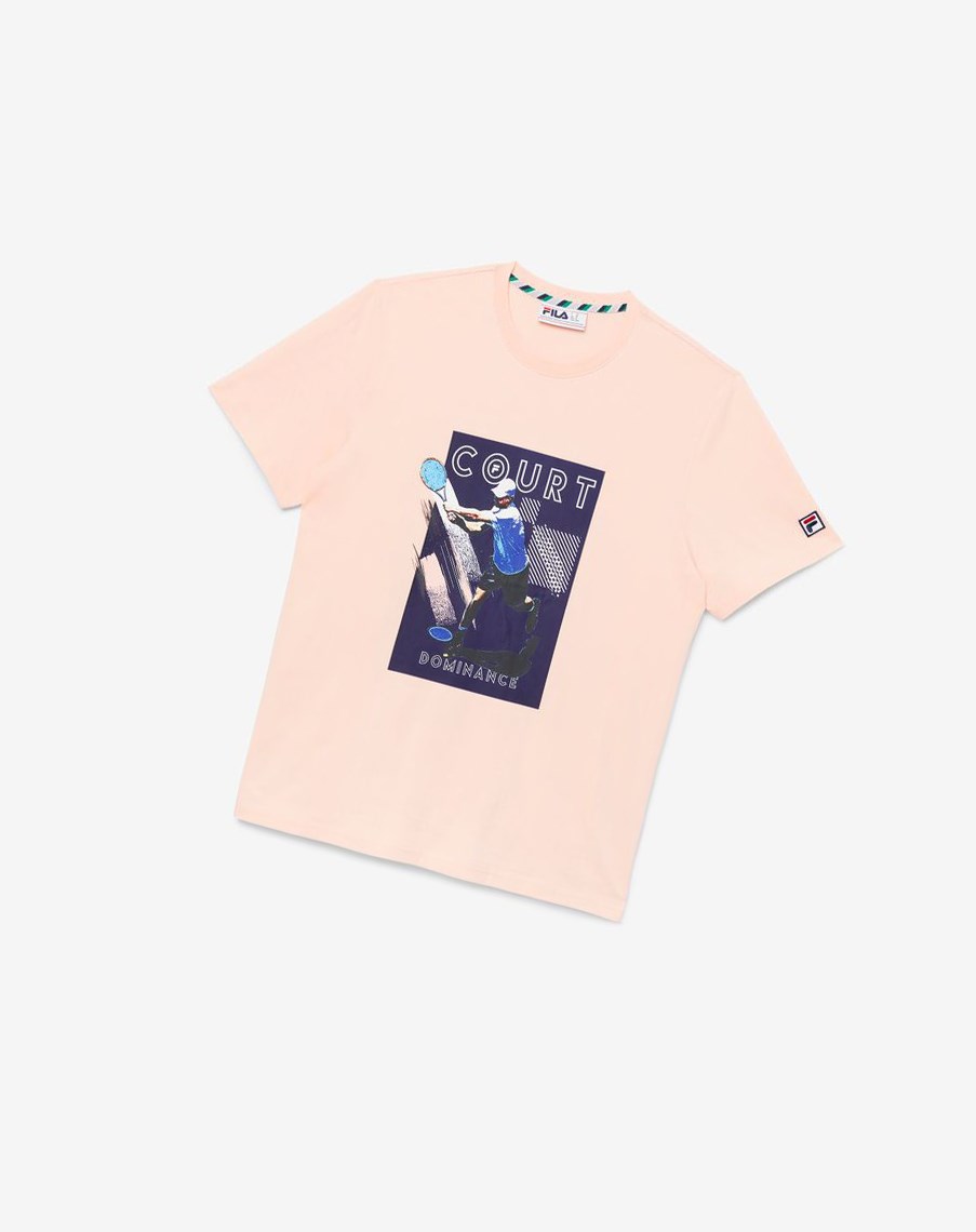 Fila Court Dominance Tee Rosas | 35GMXSUJE