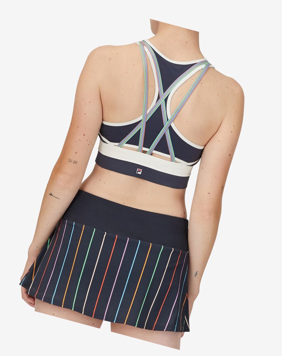 Fila Cross Court Cross Back Bra Top Indigo Blancas | 23WPDIYBN