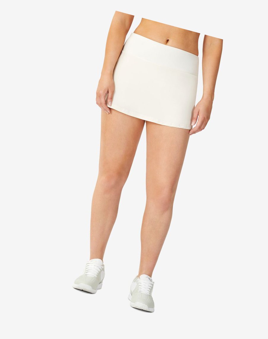 Fila Cross Court High Waisted Skort Blancas | 24GYZFWOD