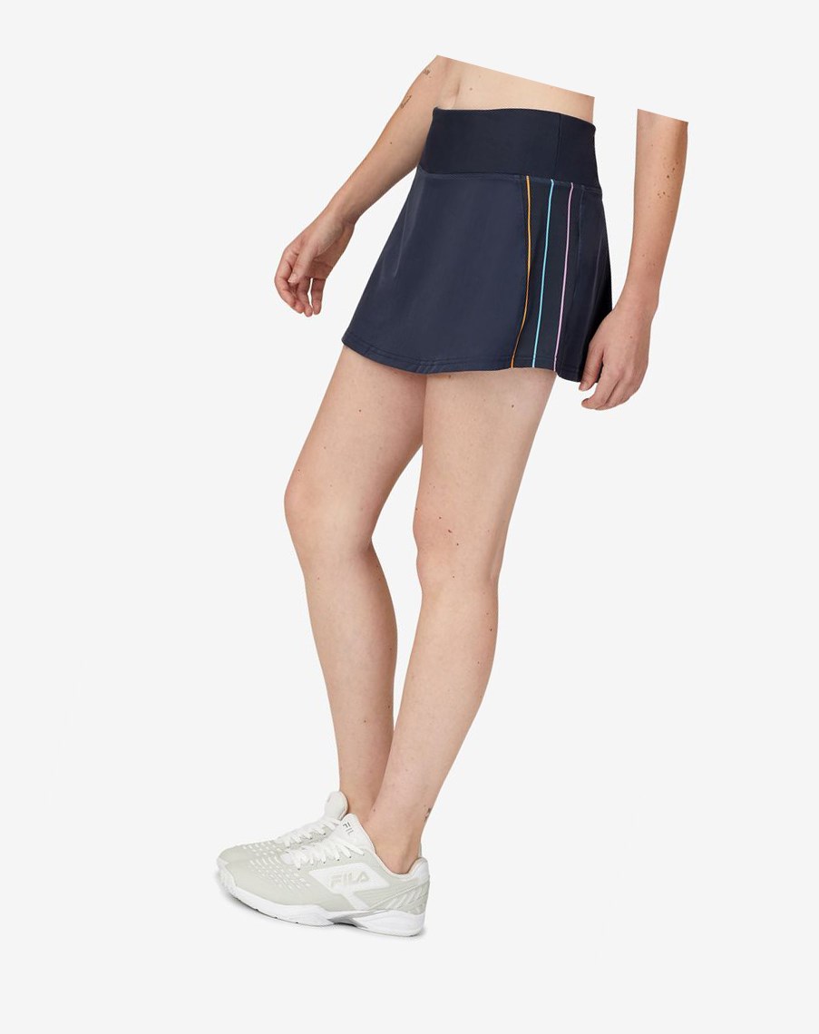 Fila Cross Court High Waisted Skort Indigo | 56KCBHDNL