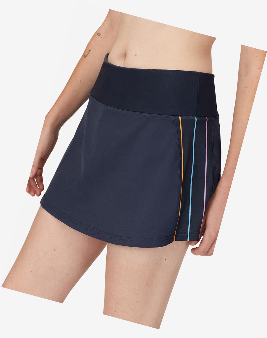 Fila Cross Court High Waisted Skort Indigo | 56KCBHDNL