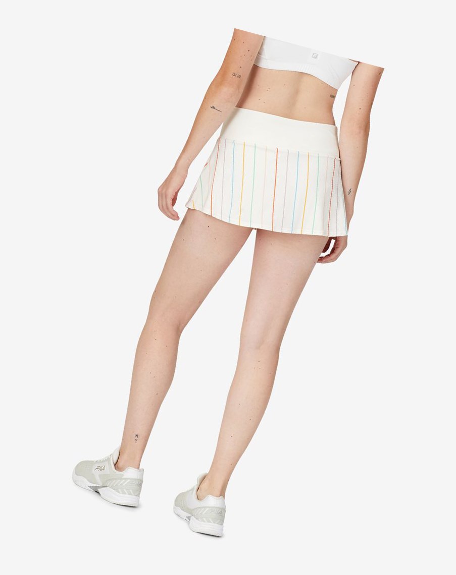 Fila Cross Court Stripe Skort Blancas | 95VOSFQJI