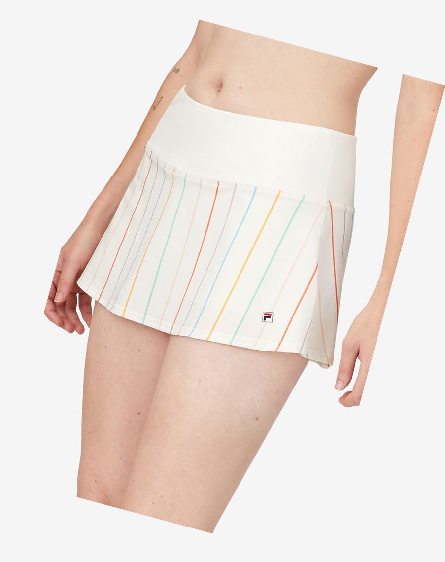 Fila Cross Court Stripe Skort Blancas | 95VOSFQJI