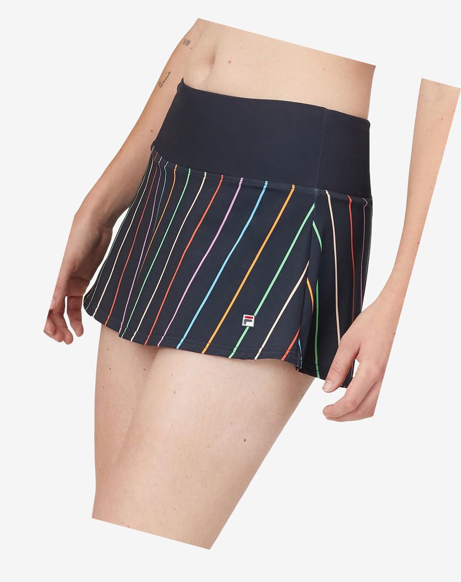 Fila Cross Court Stripe Skort Indigo | 18SPBLOIA