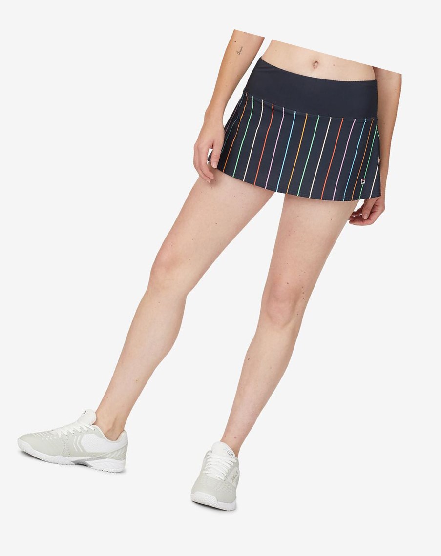 Fila Cross Court Stripe Skort Indigo | 75RNZYDKS