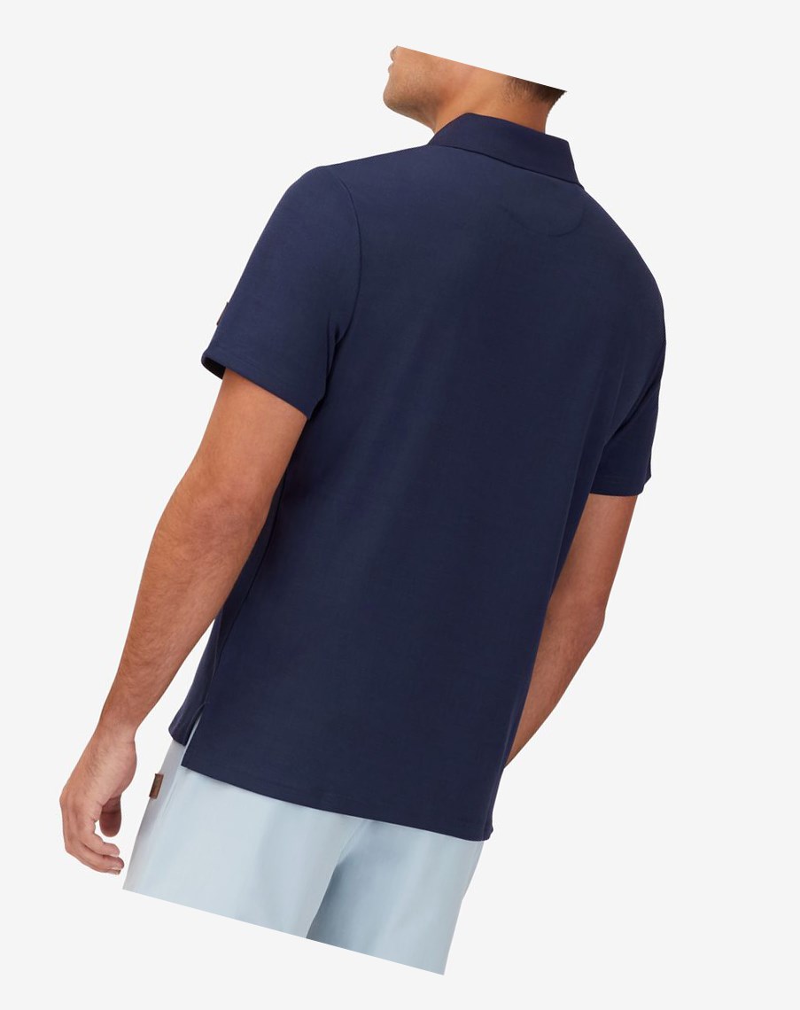 Fila Cross Court Texture Polo Azul Marino | 69XVHGPAT