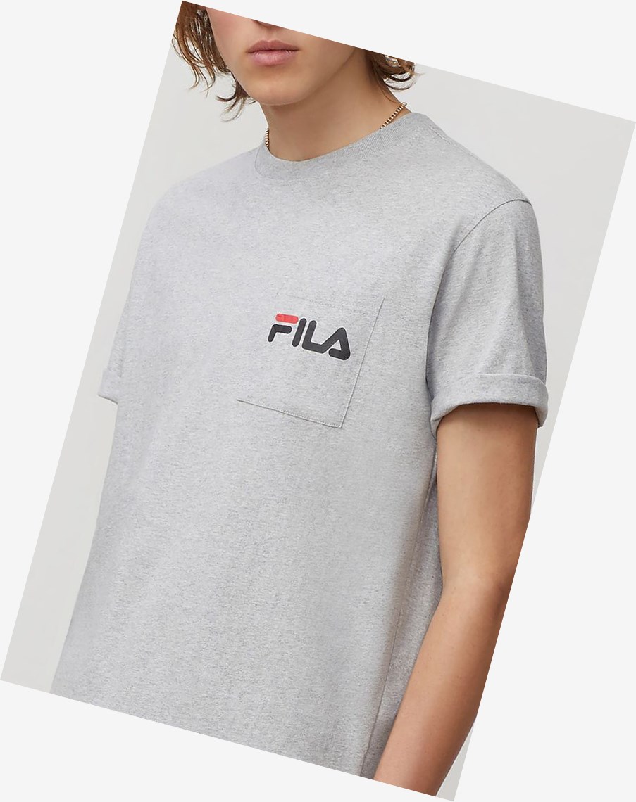 Fila Curtis Pocket Tee Ltgreymarl | 05ZIQJXUY