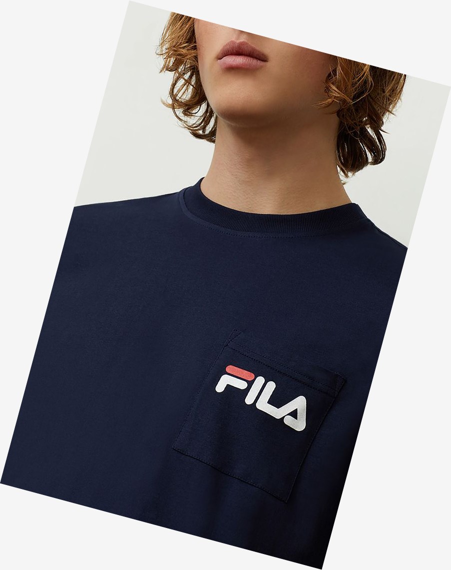 Fila Curtis Pocket Tee Peacoat | 27BGPTIRL