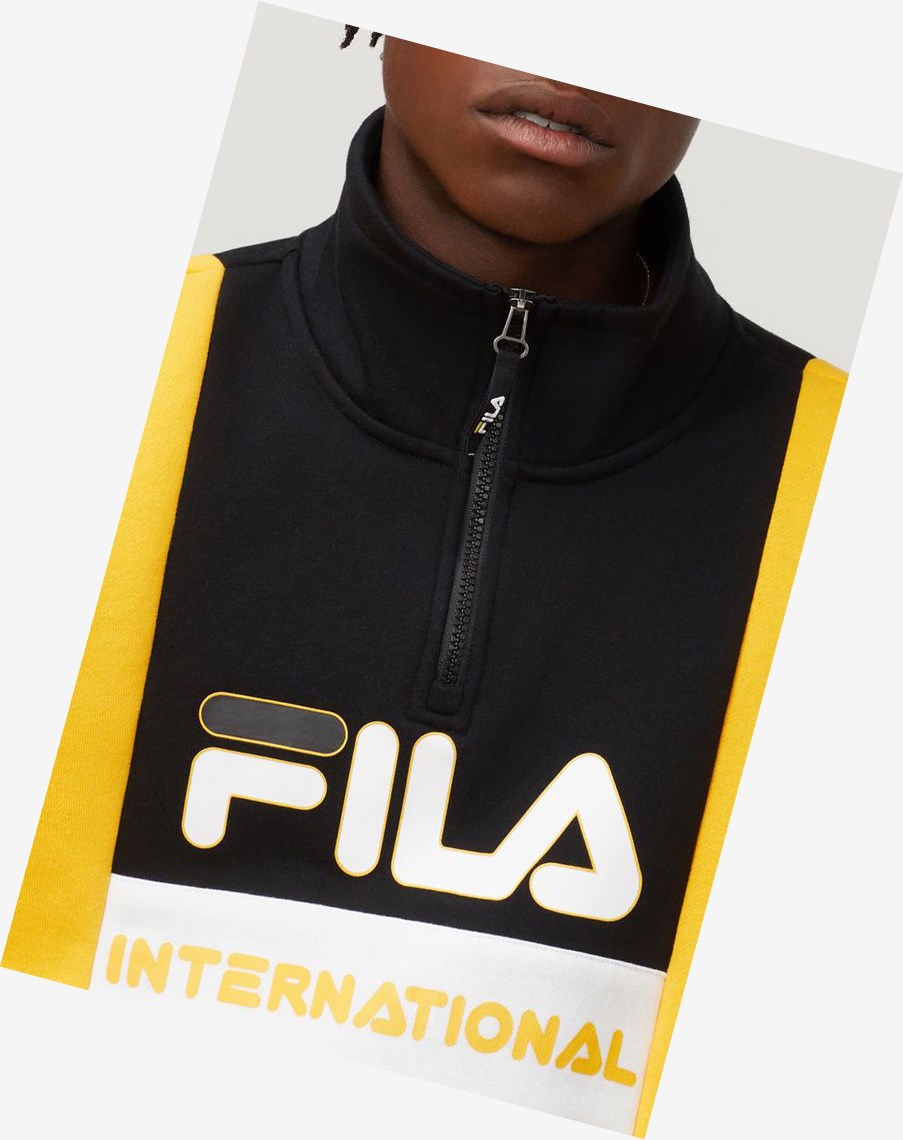 Fila Damiano Funnel Neck Sweatshirt Gfus/Blk/Wht | 28KDCWBUP