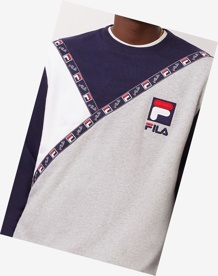 Fila Daniel Sweatshirt Ltgreym | 18QECHLOF