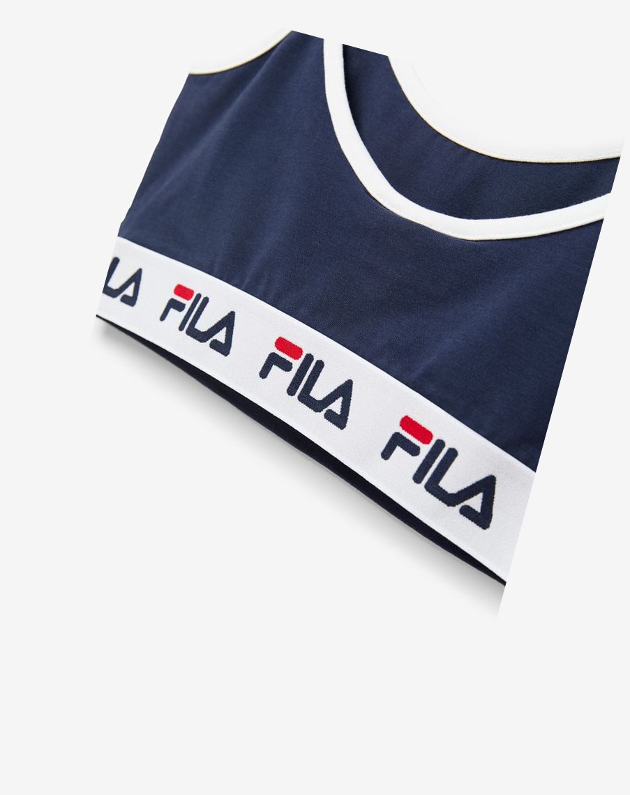 Fila Deeba Bra Top Blancas Rojas | 75HMOSUBF