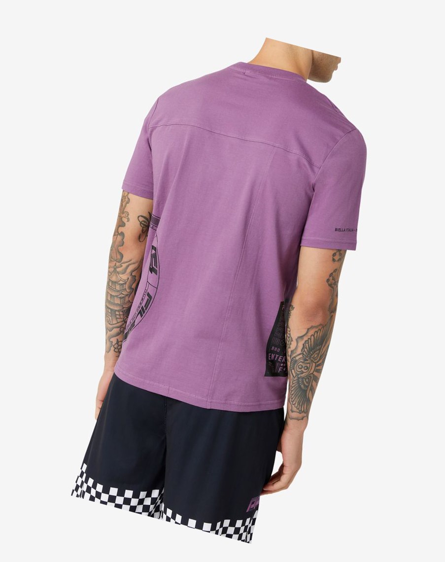 Fila Deltalife Estampadas Tee 558 Violet | 98KLYHUZB