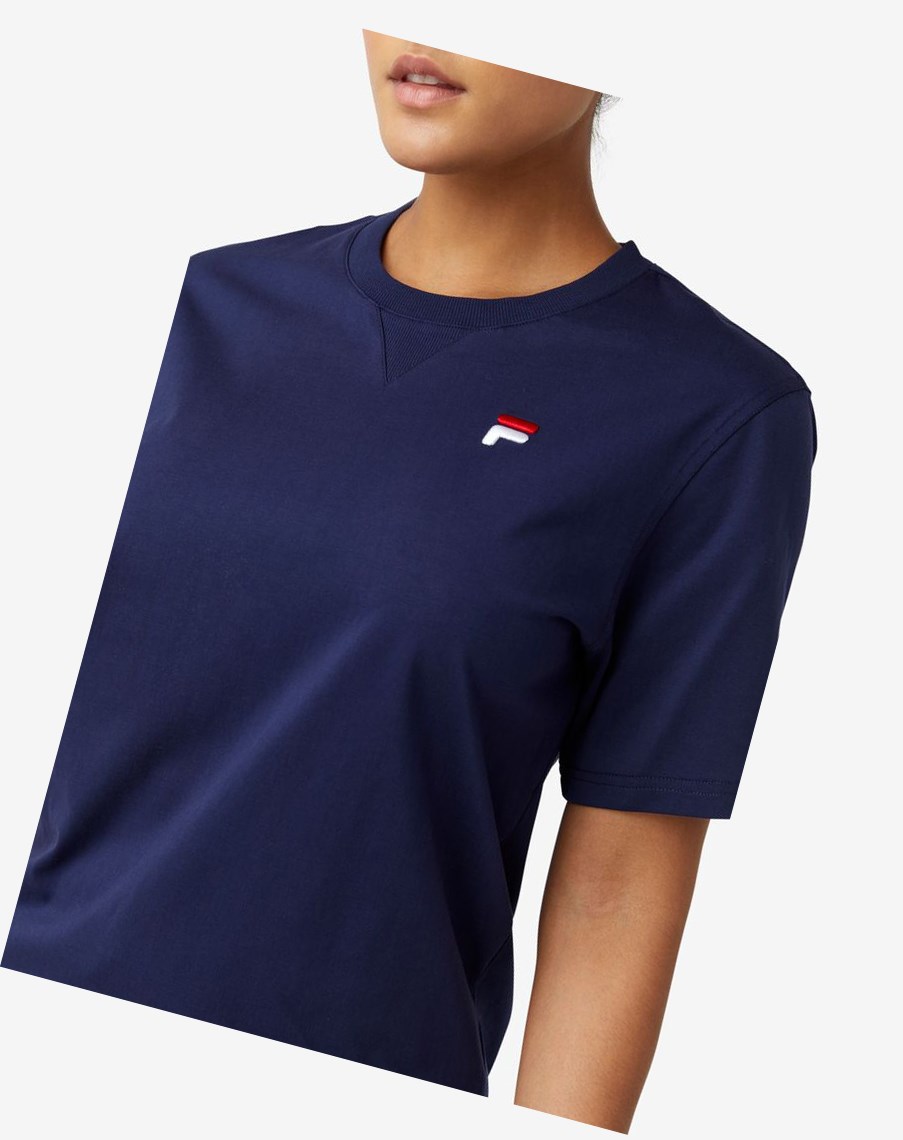 Fila Derion Tee 410 Peacoat | 30VKCXDLM