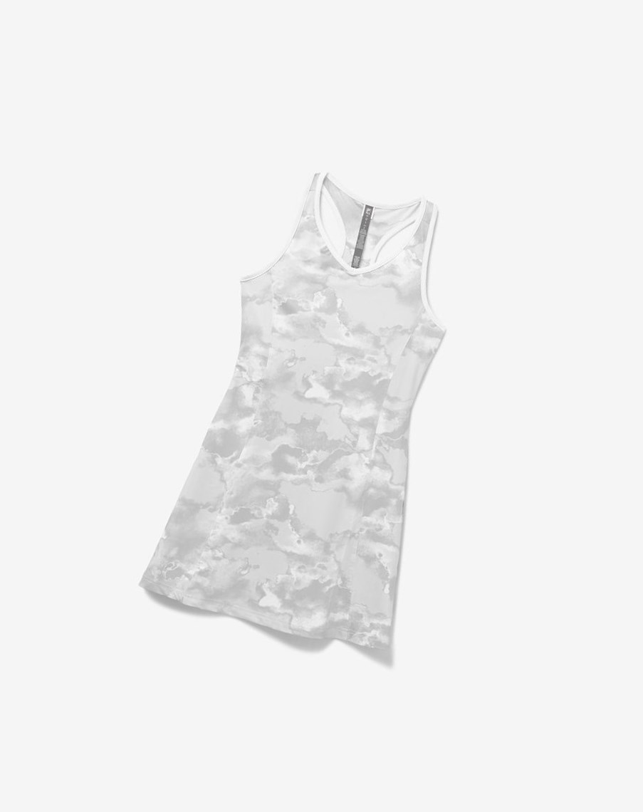 Fila Deuce Court Printed Vestido Wht/Multiprt | 71KSTWLXH