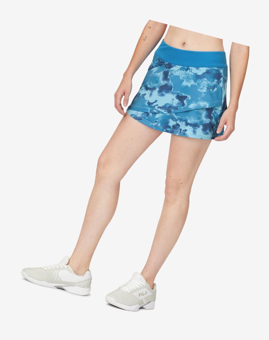 Fila Deuce Court Tiered Skort Mblu/Multiprt | 16CGIMSXA