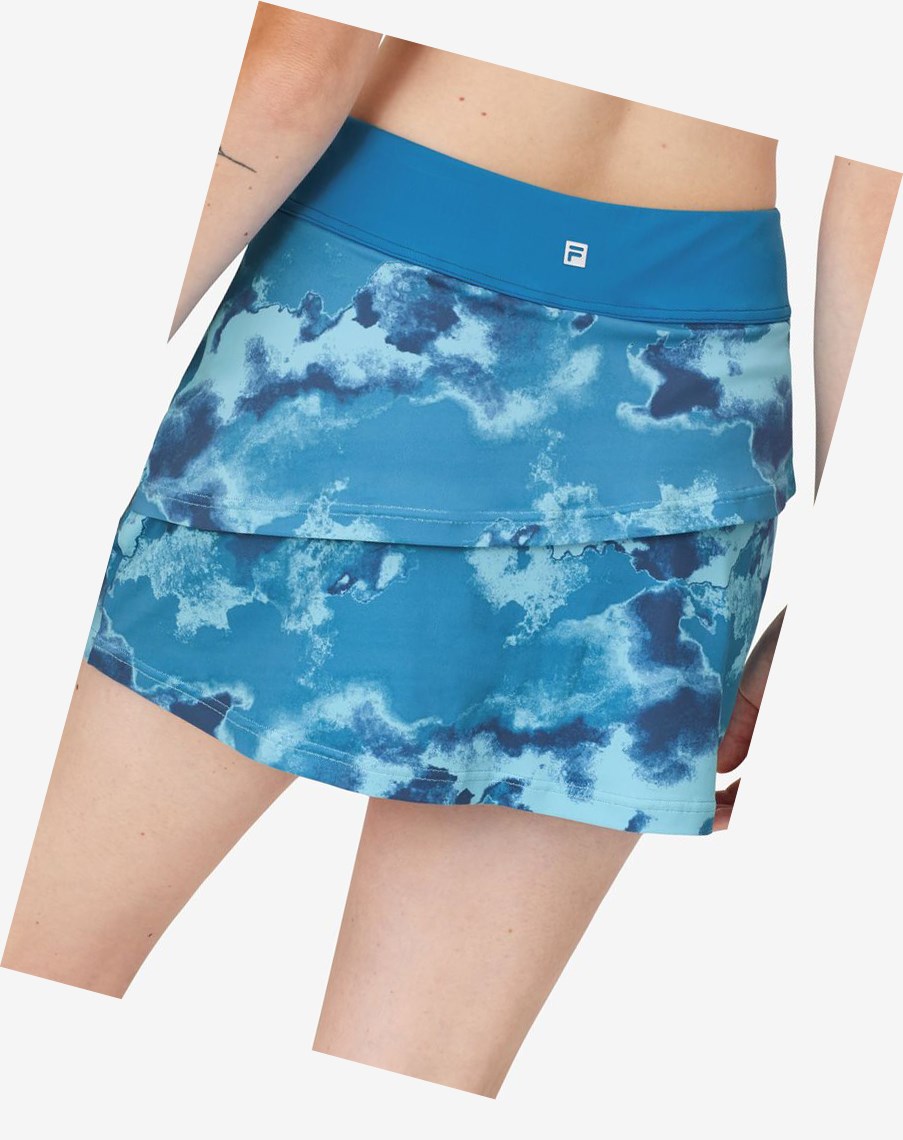 Fila Deuce Court Tiered Skort Mblu/Multiprt | 16CGIMSXA