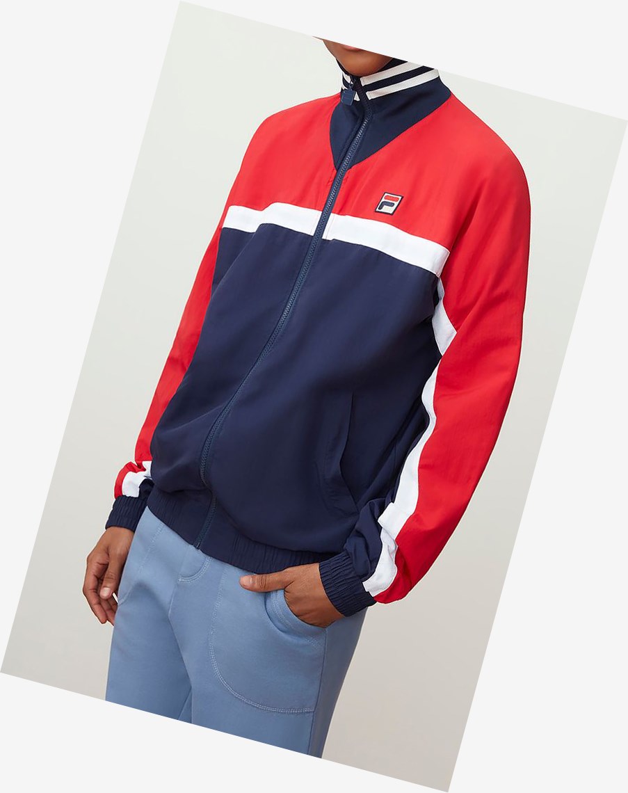 Fila Diego Pista Jacket Peac/Cred/Wht | 29JHDVIAU