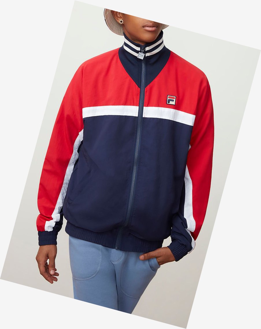 Fila Diego Pista Jacket Peac/Cred/Wht | 29JHDVIAU