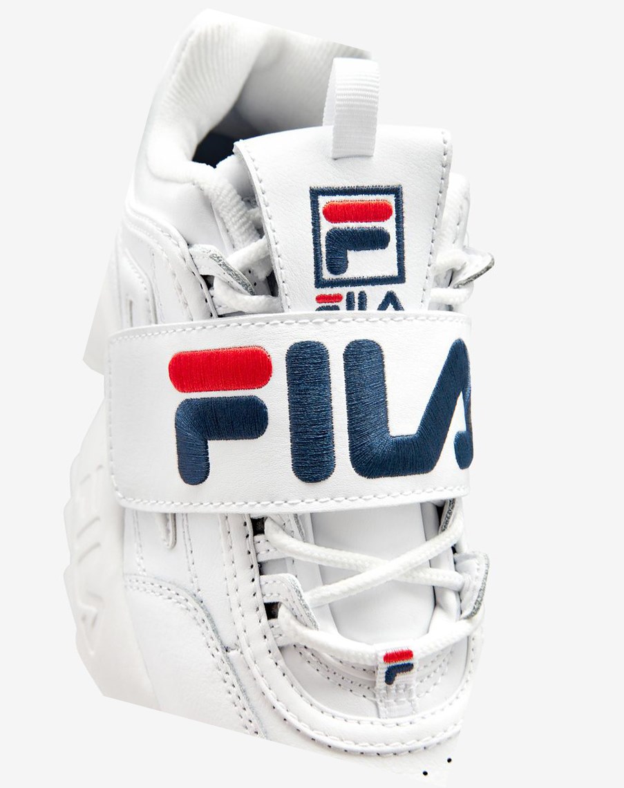 Fila Disruptor 2 Applique Sneakers Blancas Azul Marino Rojas | 08BAPRYDM