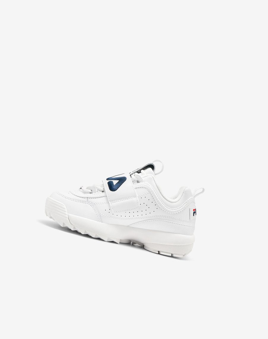 Fila Disruptor 2 Applique Sneakers Blancas Azul Marino Rojas | 08BAPRYDM