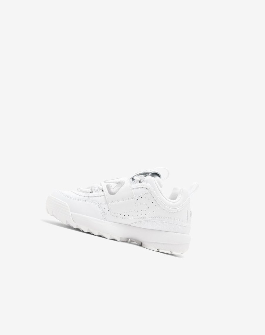 Fila Disruptor 2 Applique Sneakers Blancas Plateadas Blancas | 32HCTNAXR