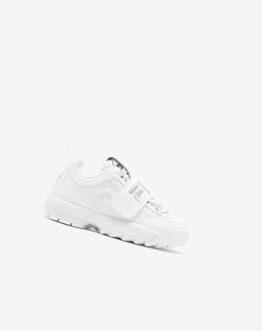 Fila Disruptor 2 Applique Sneakers Blancas Plateadas Blancas | 35ZYAOBQT