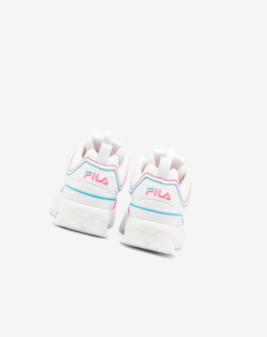 Fila Disruptor 2 Contrast Piping Sneakers Blancas Rosas Azules | 42TXUSONG