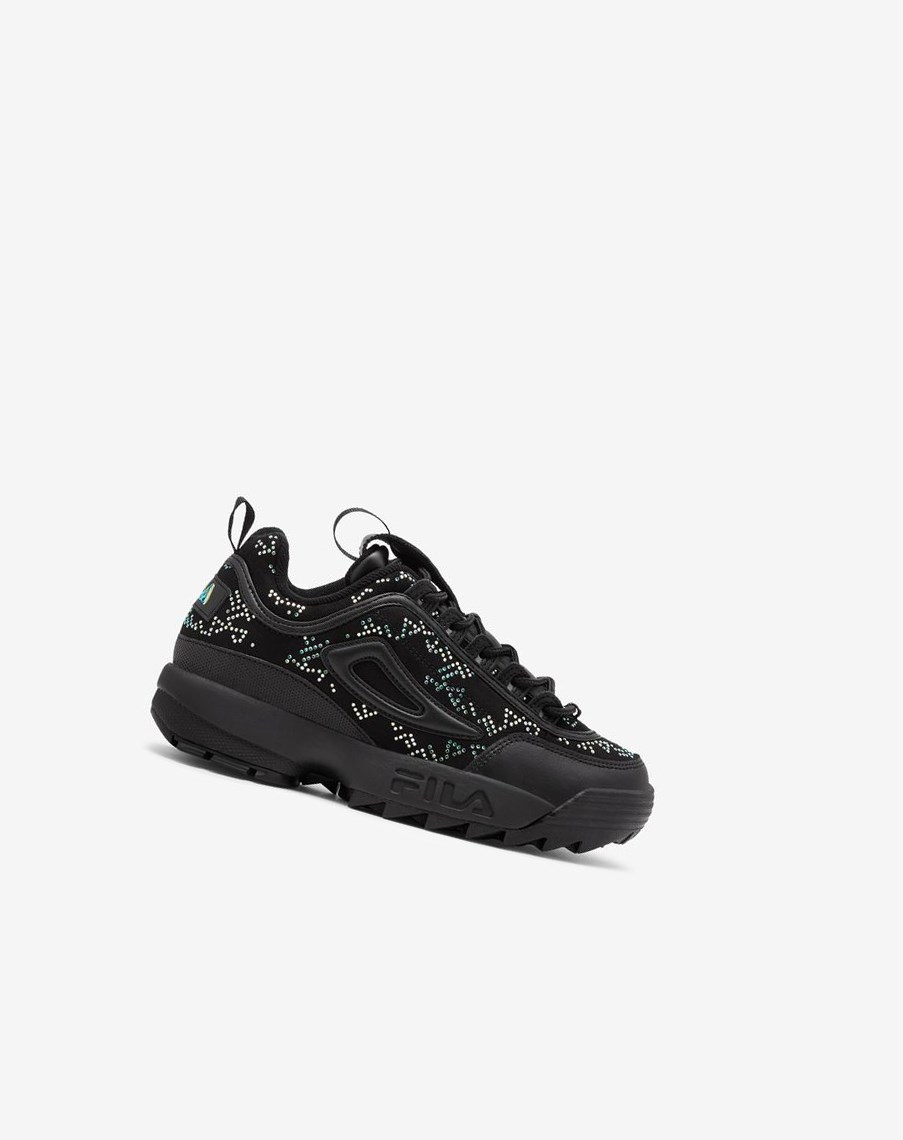 Fila Disruptor 2 Diamante Sneakers Blk/Blk/Irid | 71ILMBQNK