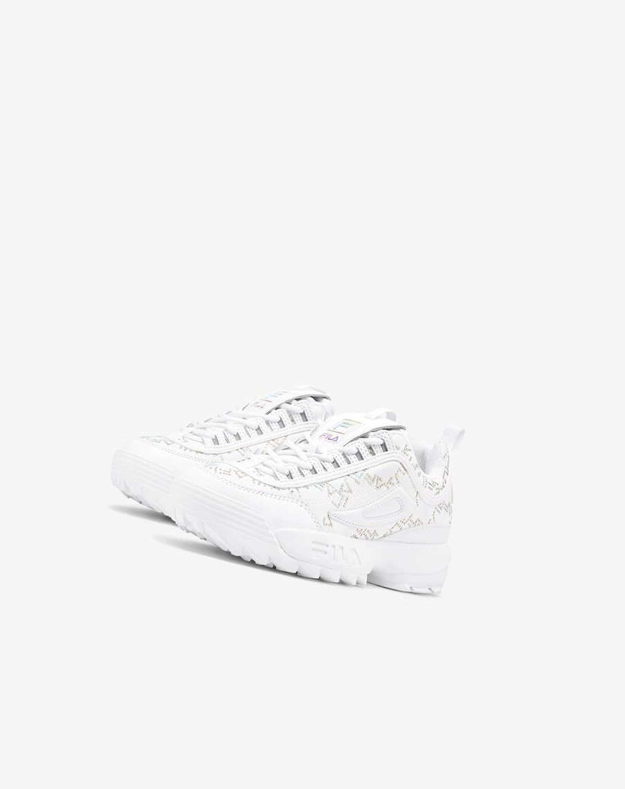 Fila Disruptor 2 Diamante Sneakers Wht/Wht/Irid | 06KGFUDCP