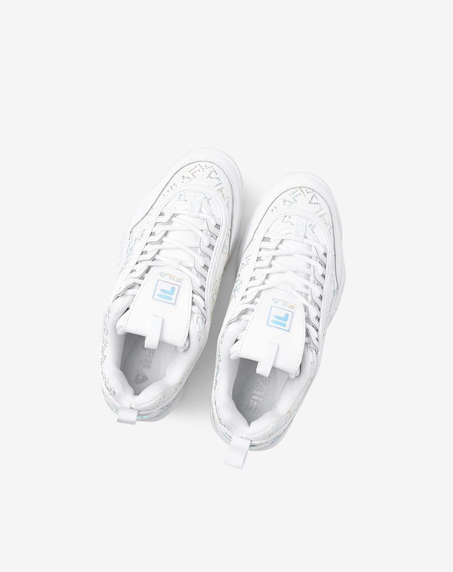 Fila Disruptor 2 Diamante Sneakers Wht/Wht/Irid | 06KGFUDCP