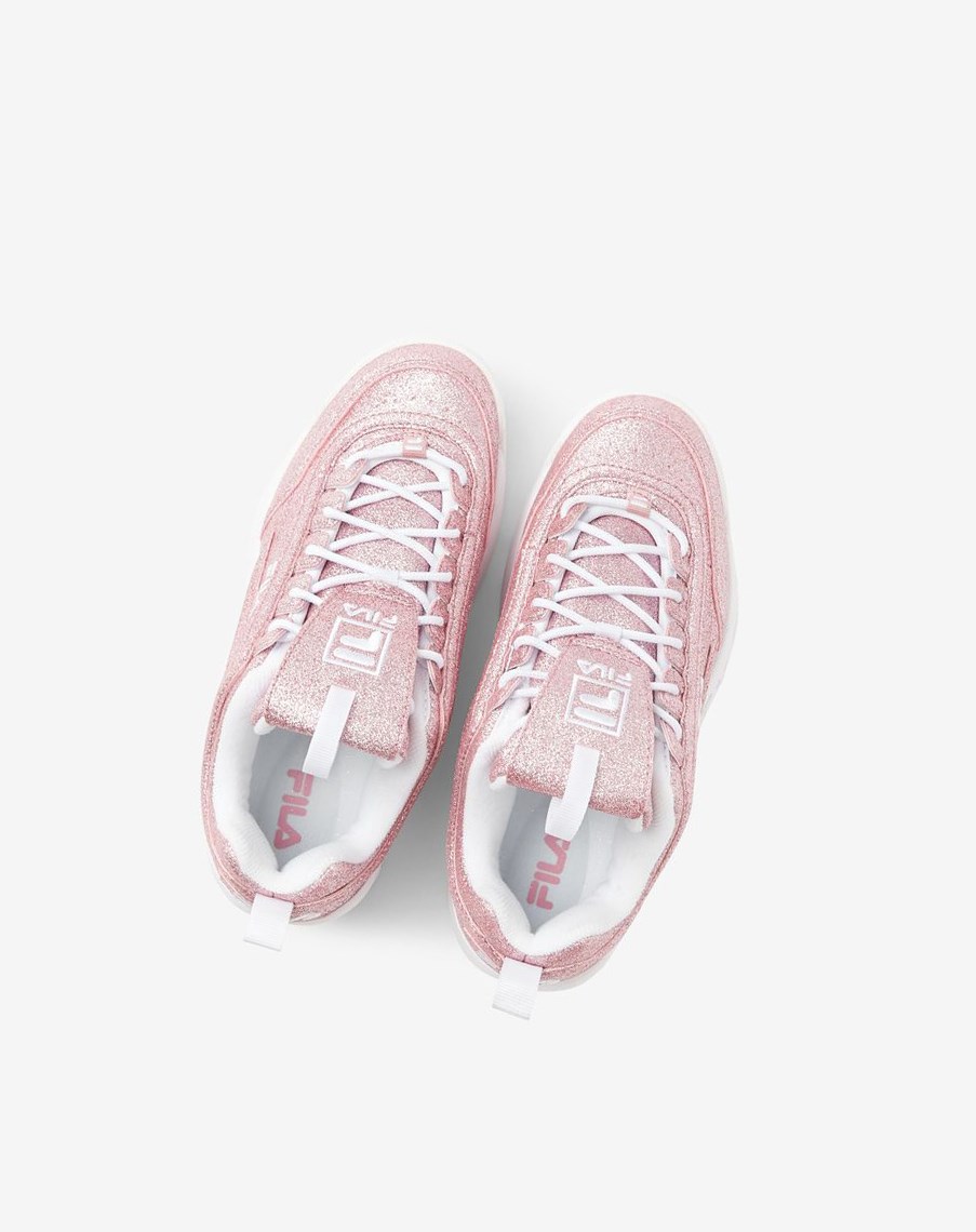 Fila Disruptor 2 Glimmer Sneakers Rosas Rosas Blancas | 62ZRNYWQD