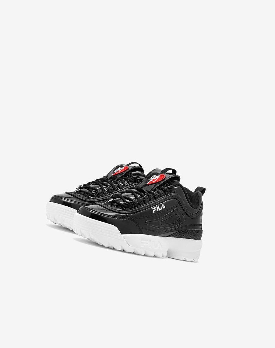 Fila Disruptor 2 Heart Sneakers Negras Negras Blancas | 36HJPULEM