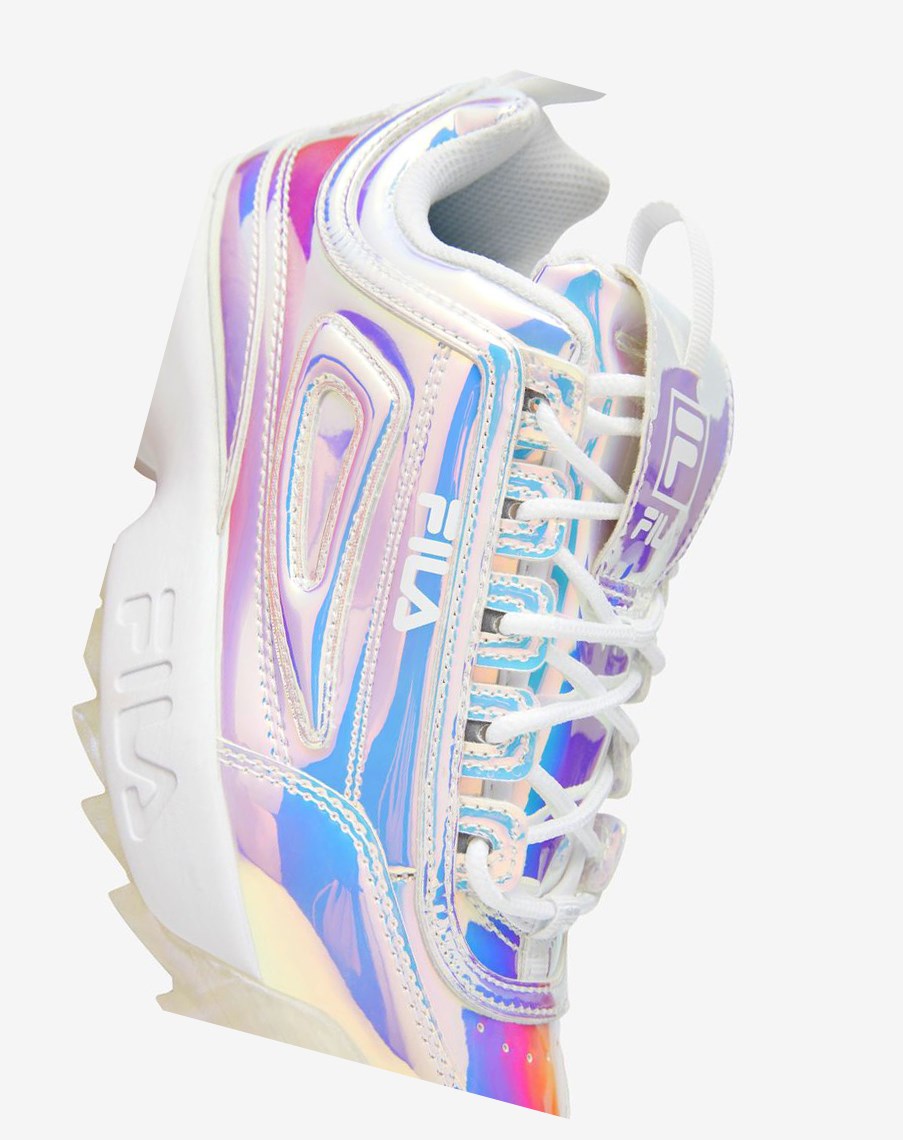 Fila Disruptor 2 Iridescent Sneakers Blancas | 86YKDLAPR