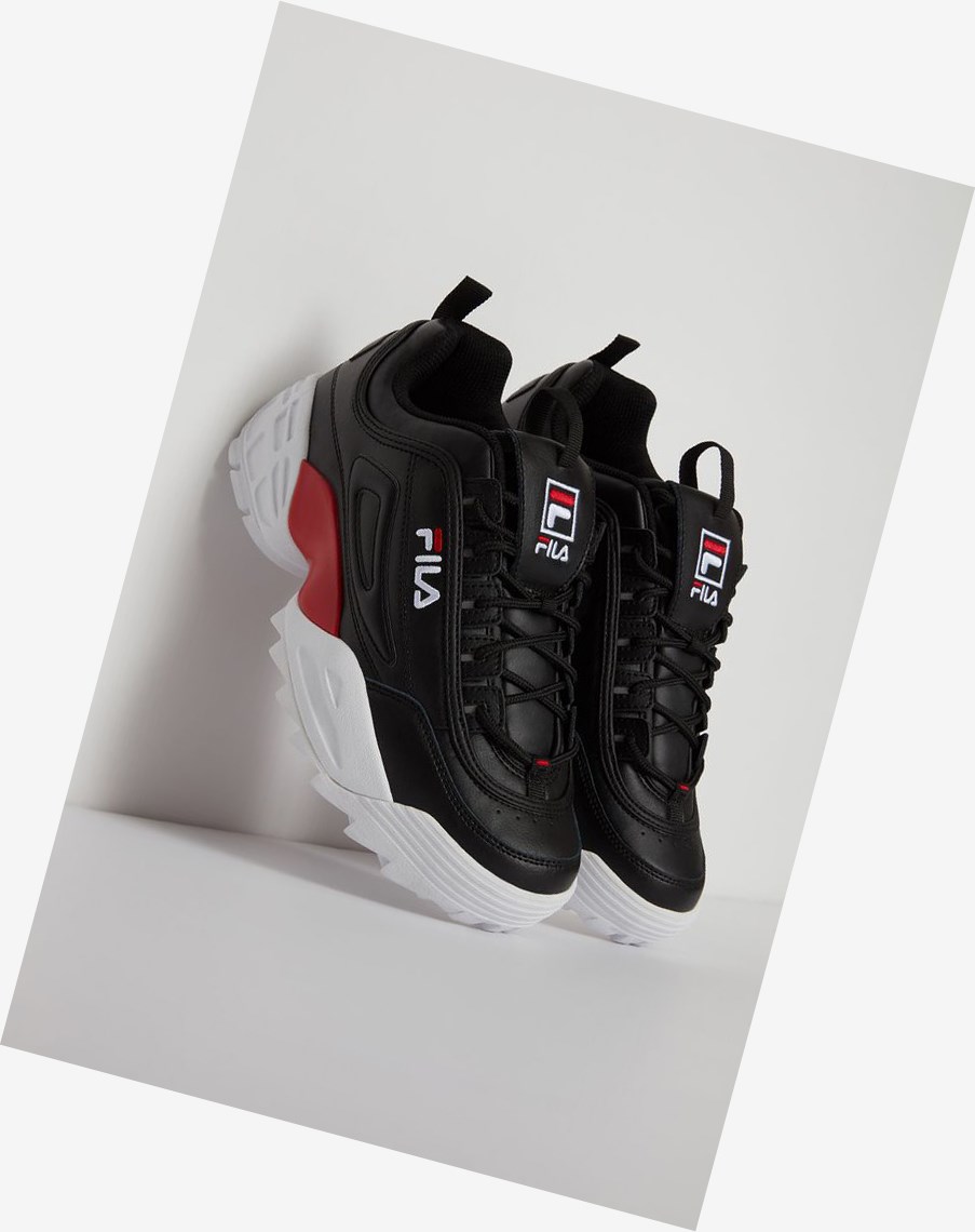 Fila Disruptor 2 Lab Sneakers Negras Rojas Blancas | 47GALYQNV