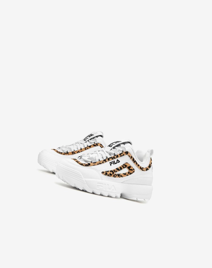 Fila Disruptor 2 Leopard Sneakers Blancas Negras Blancas | 71PELMBUW