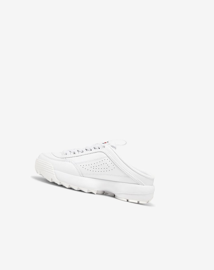 Fila Disruptor 2 Mule Sneakers Blancas Azul Marino Rojas | 45SEXDLRP