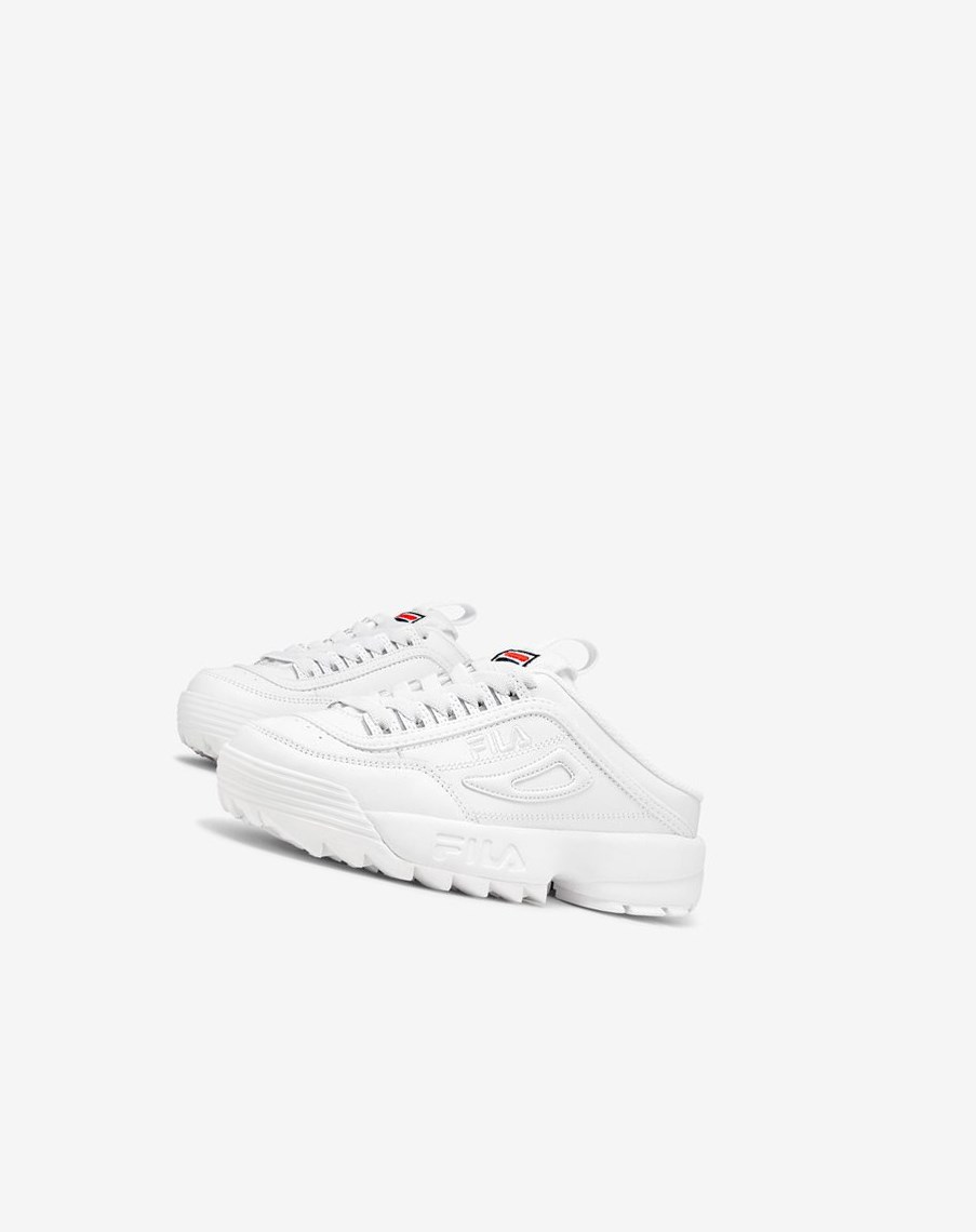 Fila Disruptor 2 Mule Sneakers Blancas Azul Marino Rojas | 79OLGNVJR