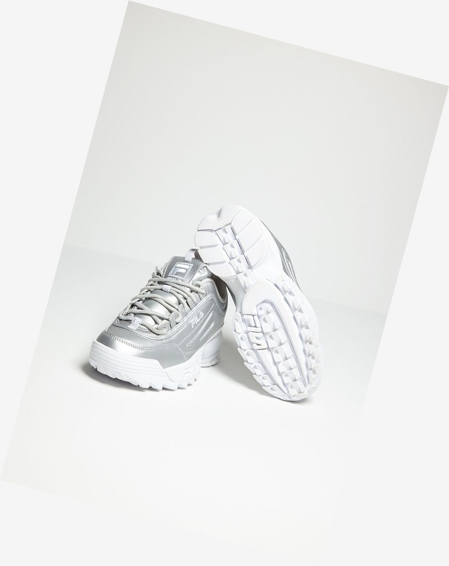 Fila Disruptor 2 Premium Metallic Sneakers Msil/Msil/Wht | 72EGNYZSA