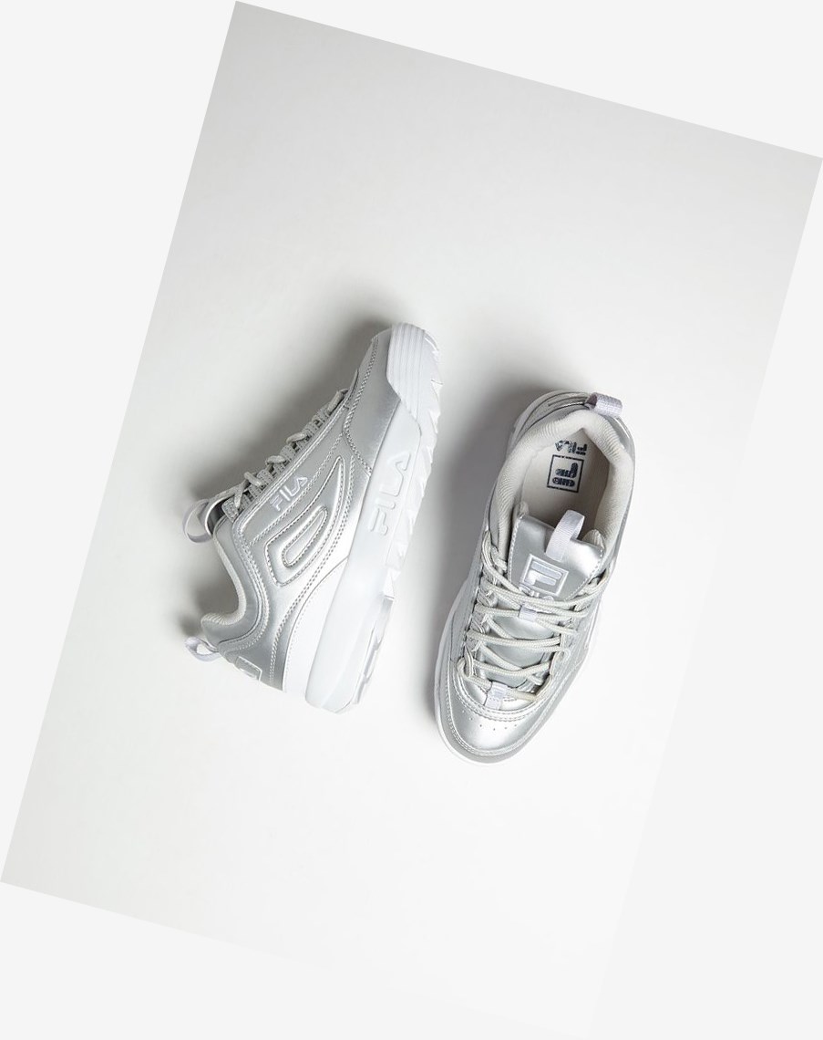 Fila Disruptor 2 Premium Metallic Sneakers Msil/Msil/Wht | 72EGNYZSA