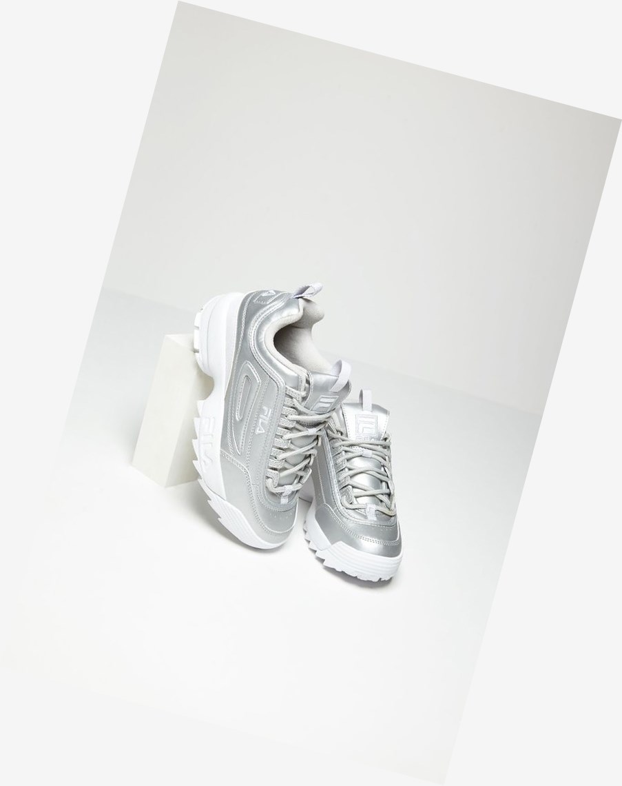 Fila Disruptor 2 Premium Metallic Sneakers Msil/Msil/Wht | 95AWEYFXC