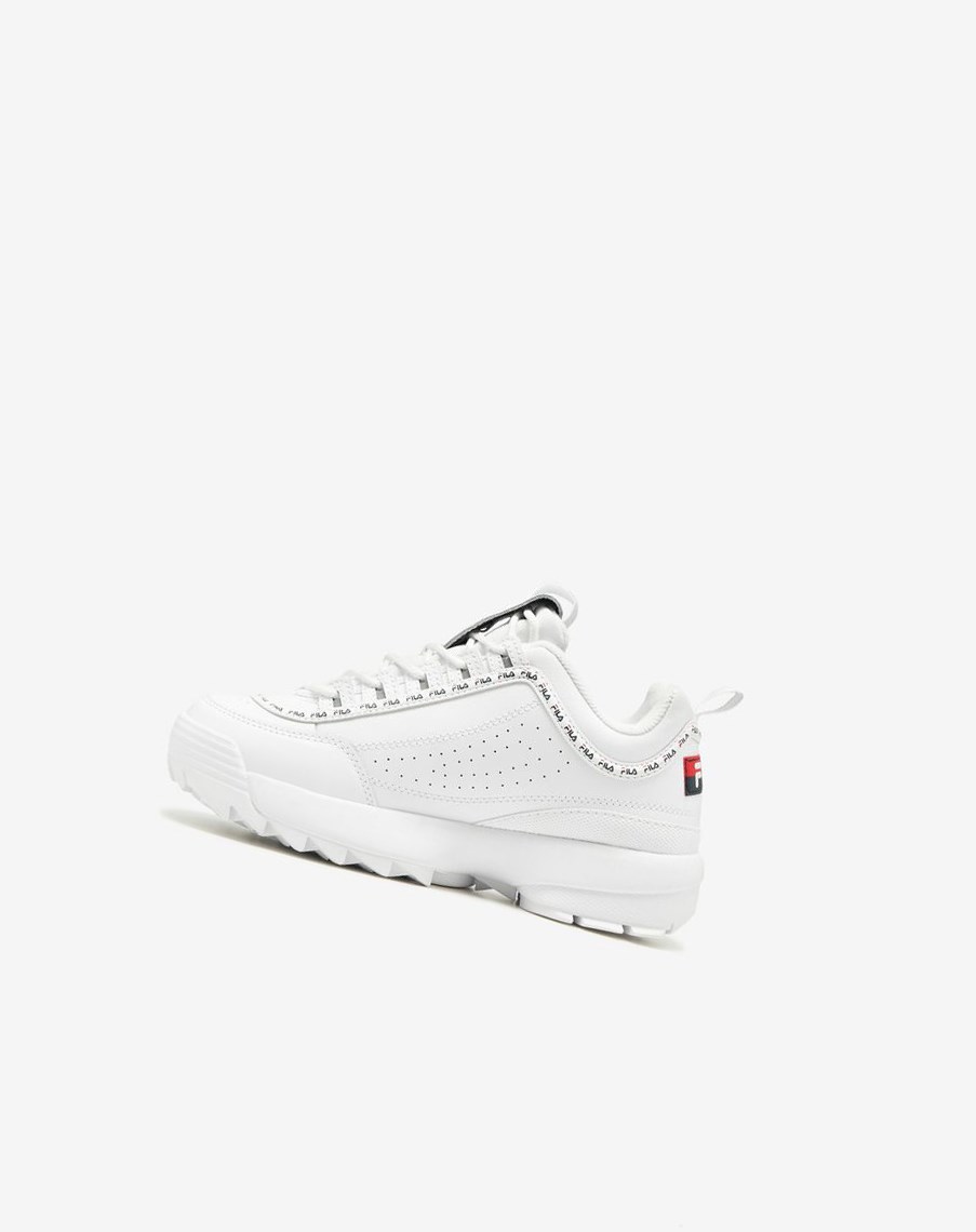 Fila Disruptor 2 Premium Repeat Fornido Sneakers Blancas Azul Marino Rojas | 69WYCUAGX